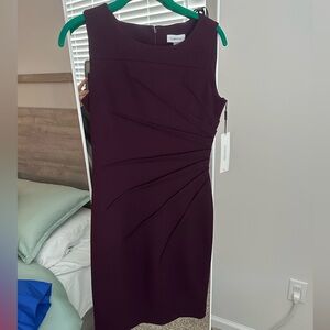Calvin Klein NWT Eggplant work dress